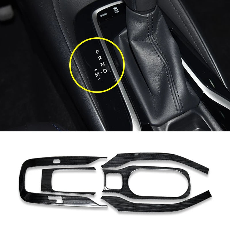 כיסוי נירוסטה לפאנל ההילוכים Toyota Corolla E210