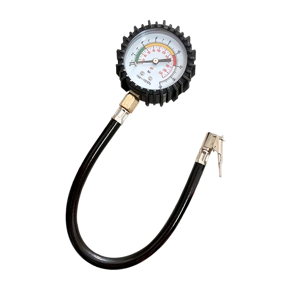 מד לחץ אוויר אנלוגי לצמיגים עם צינור – עד 220 PSI