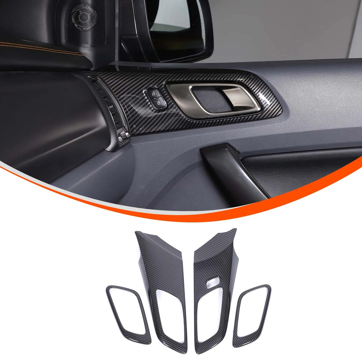 כיסוי קרבון לפאנל הפנים Ford Ranger Wildtrak