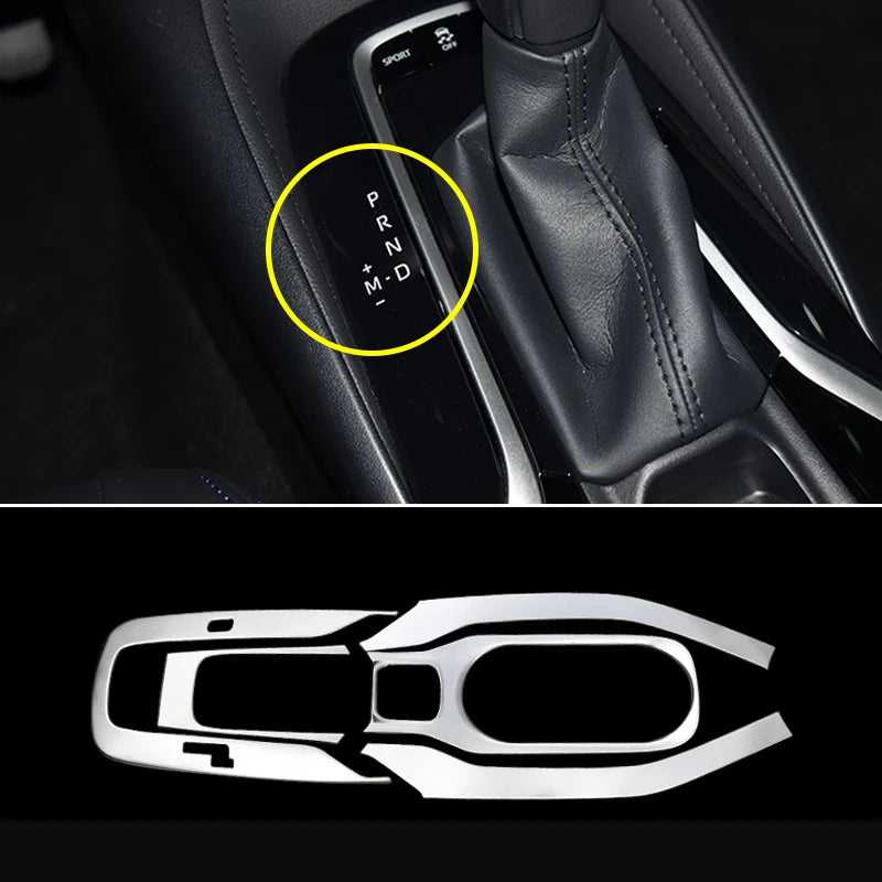כיסוי נירוסטה לפאנל ההילוכים Toyota Corolla E210