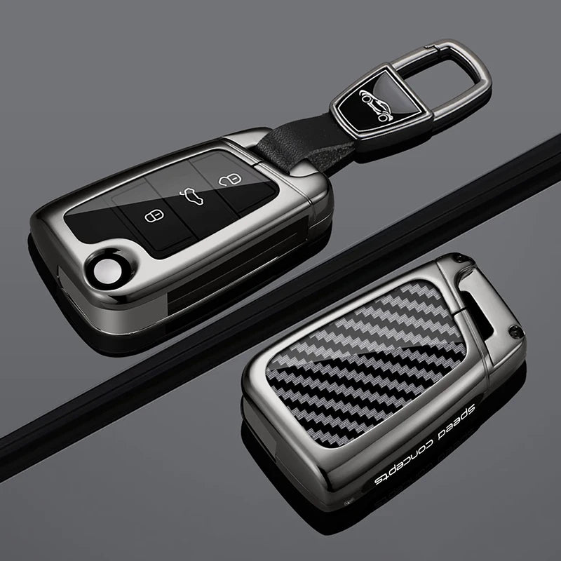 כיסוי מתכת וקרבון למפתח Volkswagen Golf 7 ו-SEAT