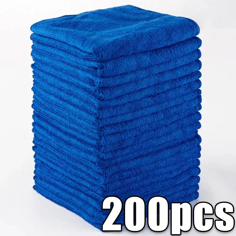 מארז מטליות מיקרופייבר כחולות לרכב – 30 × 30 ס״מ