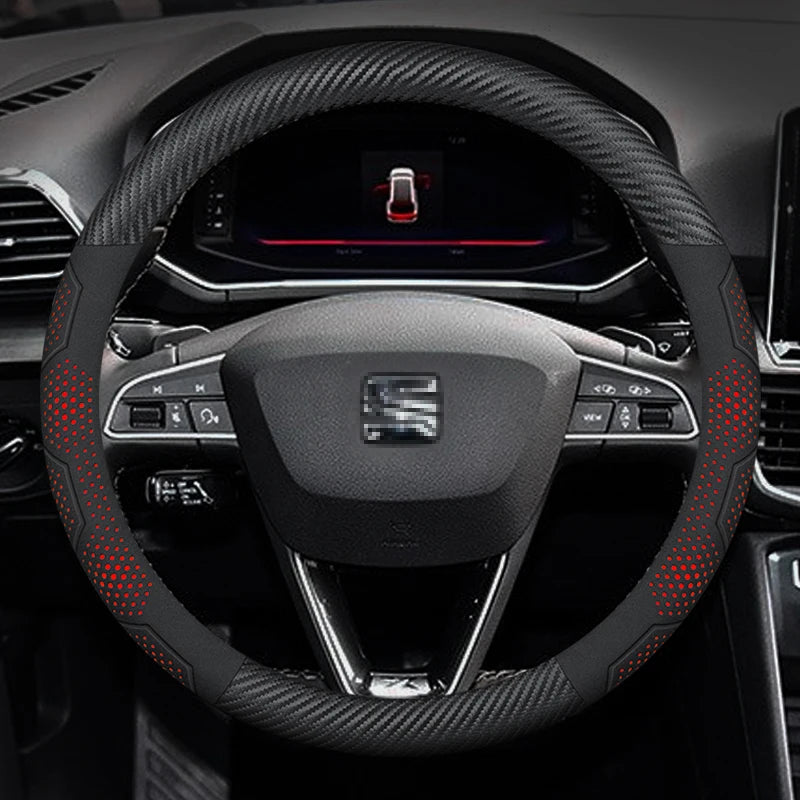 כיסוי הגה קרבון וזמש SEAT