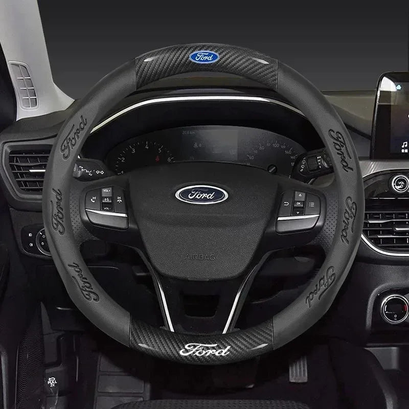 כיסוי הגה קרבון ועור Ford
