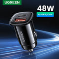מטען רכב UGREEN מהיר 30W USB‑C / USB