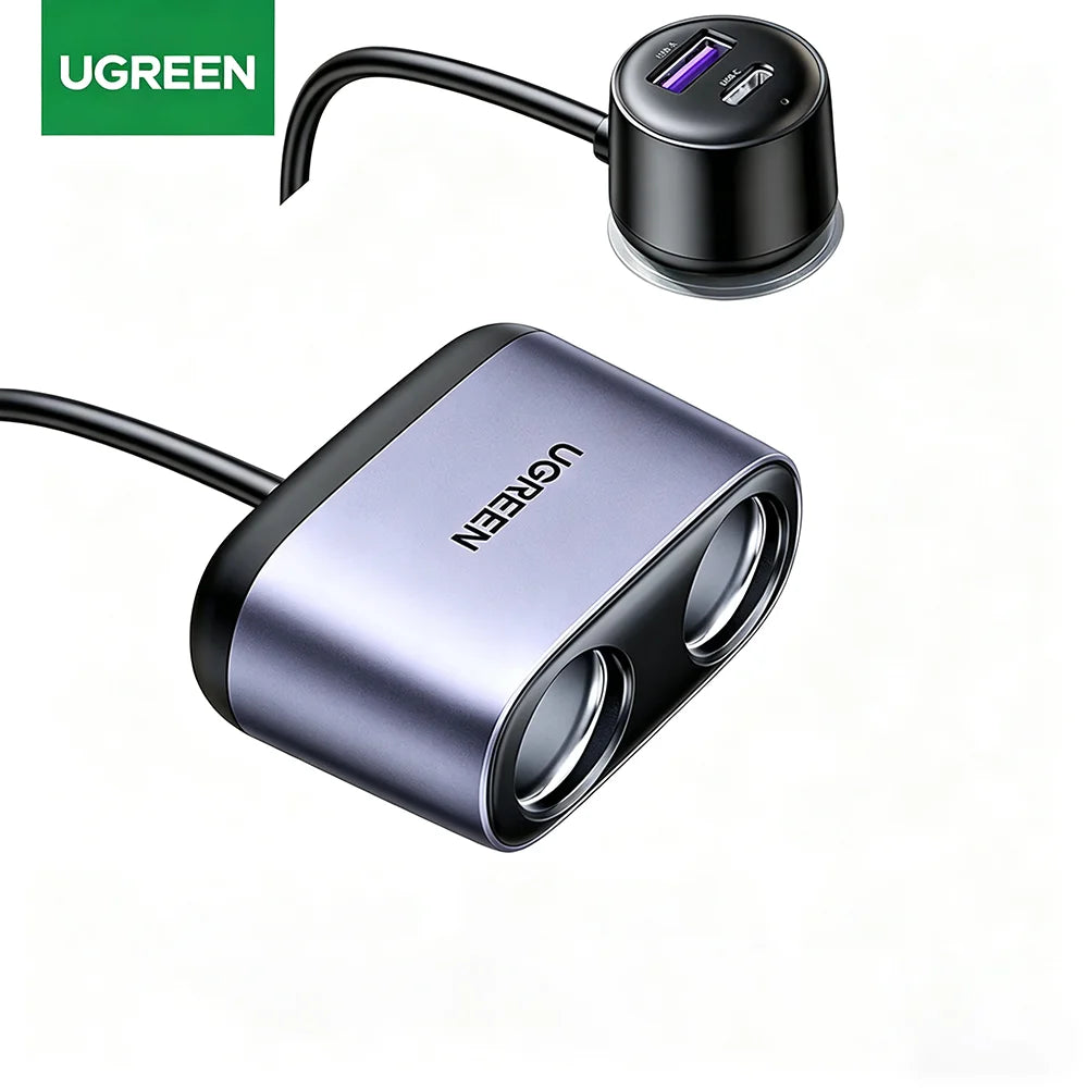 מטען ומפצל שקע UGREEN עד 216W לרכב