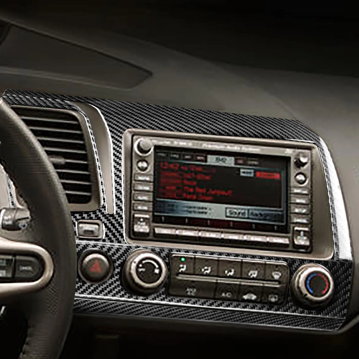 ערכת מדבקות קרבון לפנים Honda Civic 8
