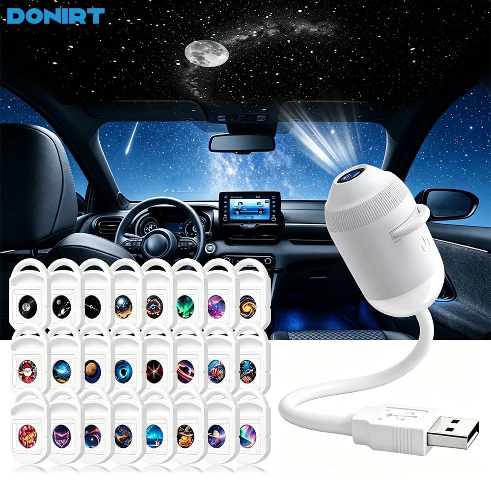 מקרן כוכבים וגלקסיה 2 ב־1 בחיבור USB