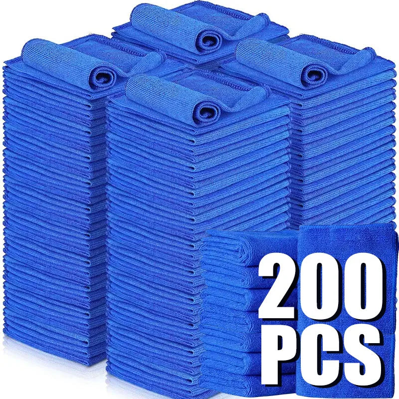 מארז מטליות מיקרופייבר כחולות לרכב – 30 × 30 ס״מ