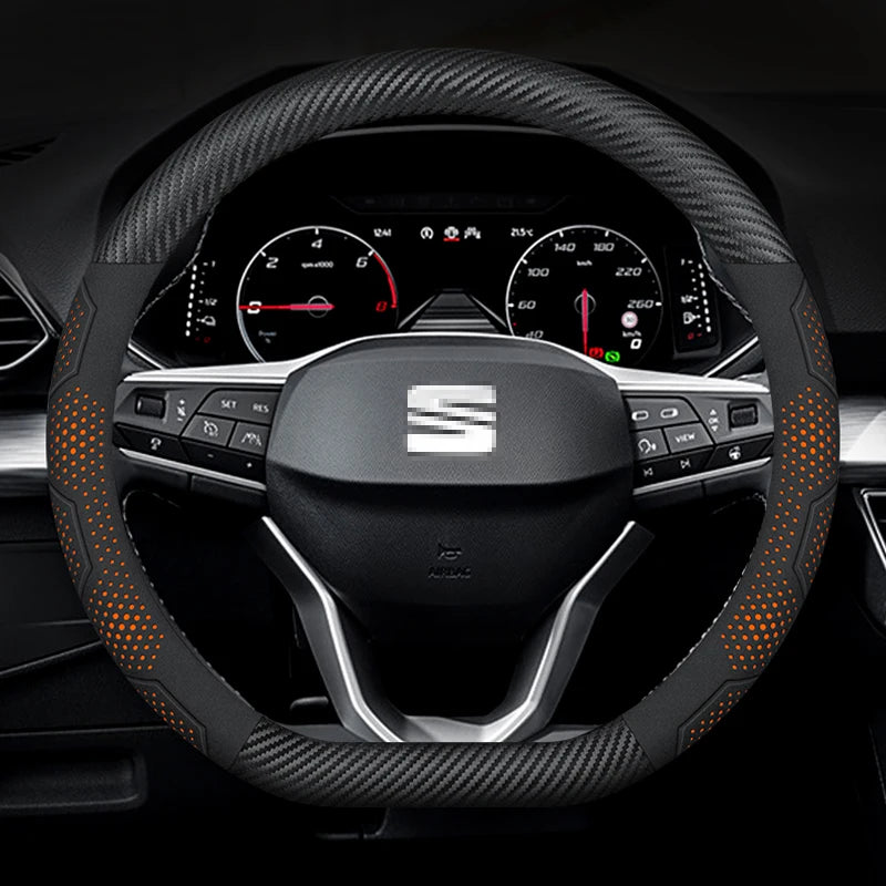 כיסוי הגה קרבון וזמש SEAT