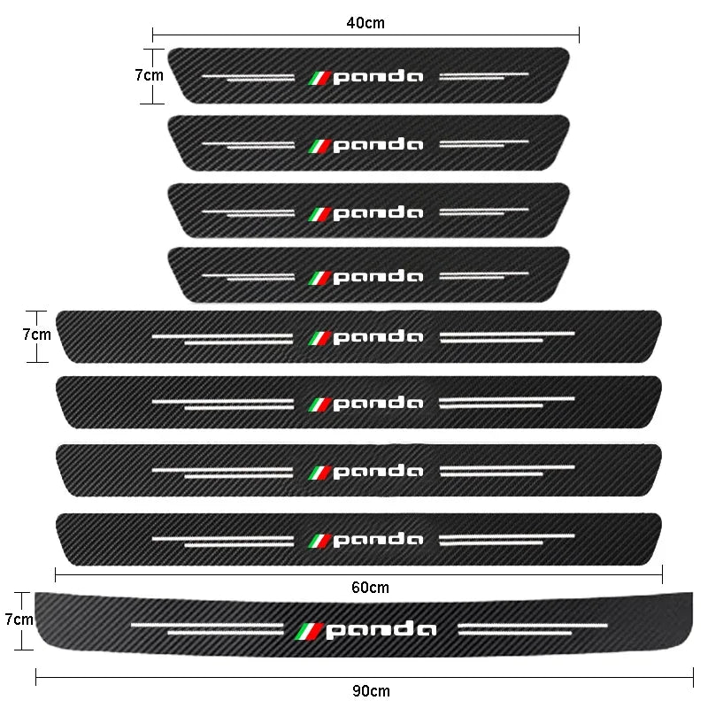 מדבקות מגן לספי דלת Fiat Panda