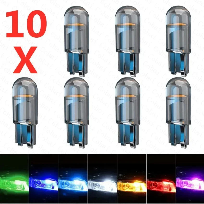 מארז 10 נורות T10/W5W LED לבנות 6000K