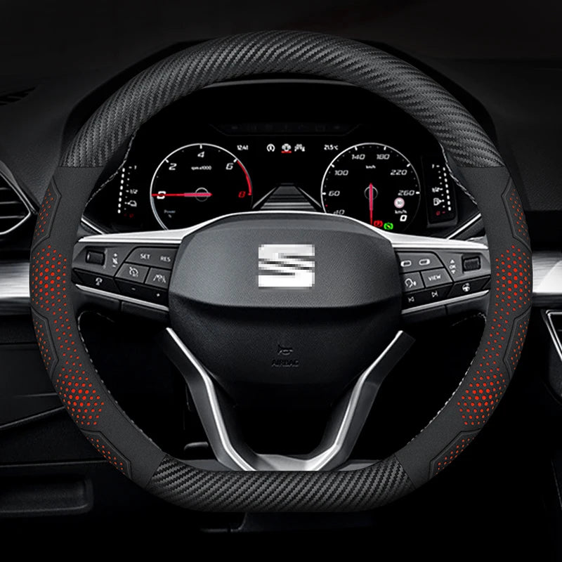 כיסוי הגה קרבון וזמש SEAT