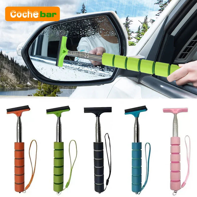 מגב טלסקופי לניקוי מראות וחלונות הרכב