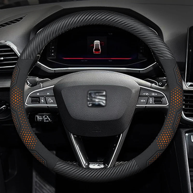 כיסוי הגה קרבון וזמש SEAT