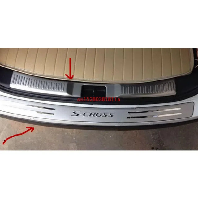 מגן נירוסטה לסף תא המטען לסוזוקי SX4 S-Cross 2014–2019