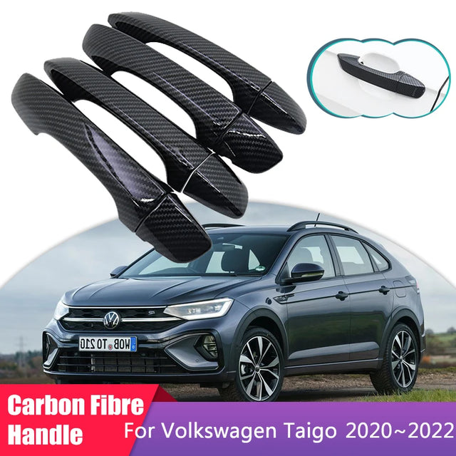 כיסויי ידיות דלתות במראה קרבון ל-Volkswagen Taigo — שנות 2020–2022