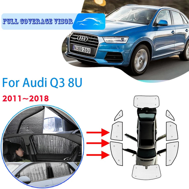 כיסויי הצללה לחלונות ל-Audi Q3 — 8U, שנות 2011–2018
