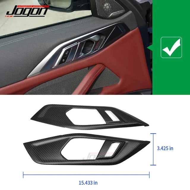 חיפוי במראה קרבון לאזור מתגי החלונות ל-BMW סדרה 4 — G23/G26, משנת 2020