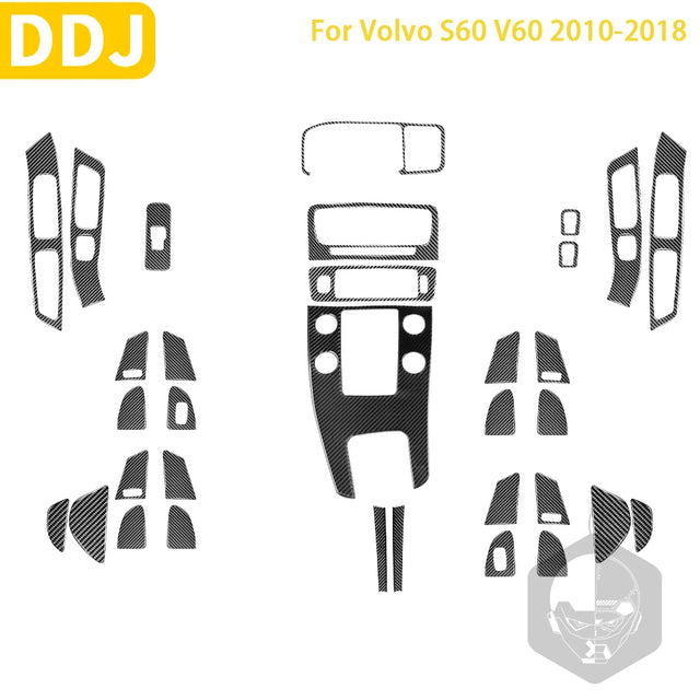 מדבקות דיפון פנים במראה קרבון ל-Volvo S60 ‏2010–2018