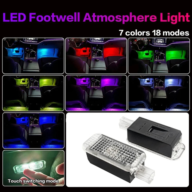 מנורת LED לאזור הרגליים עם שינוי צבע במגע ל-Audi Q3 — 8U