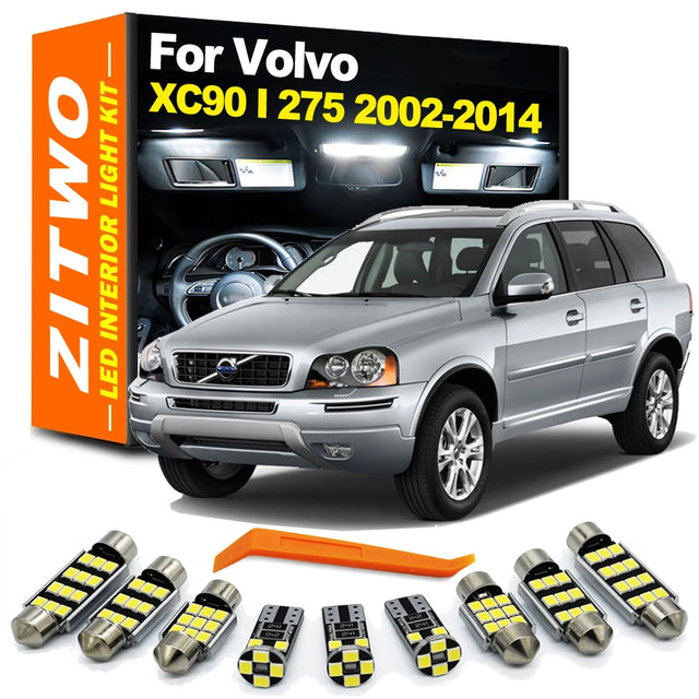 ערכת נורות LED לתא הנוסעים ל-Volvo XC90 MK1 ‏2002–2014