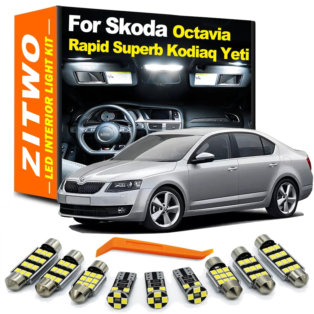ערכת נורות LED לתא הנוסעים ל-Skoda Superb