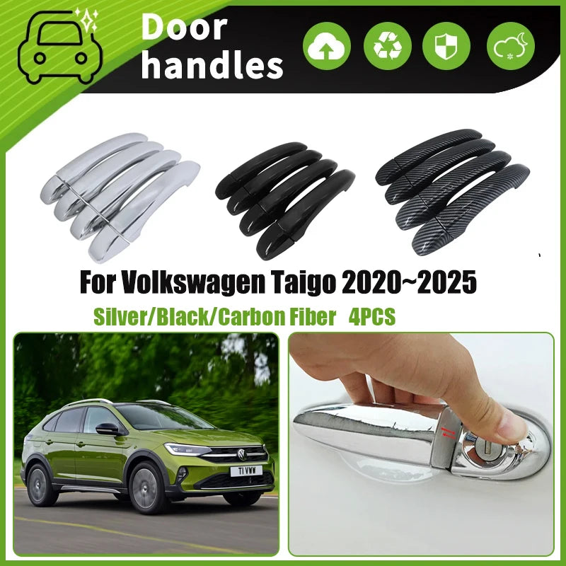 כיסויי כרום לידיות הדלתות ל-Volkswagen Taigo — Taigo/Nivus CS1, שנות 2020–2025