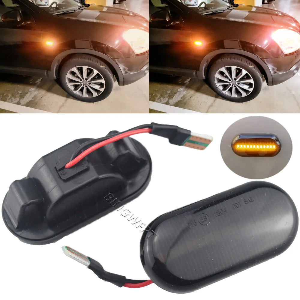 פנסי איתות צד LED דינמיים לניסאן נוט E11