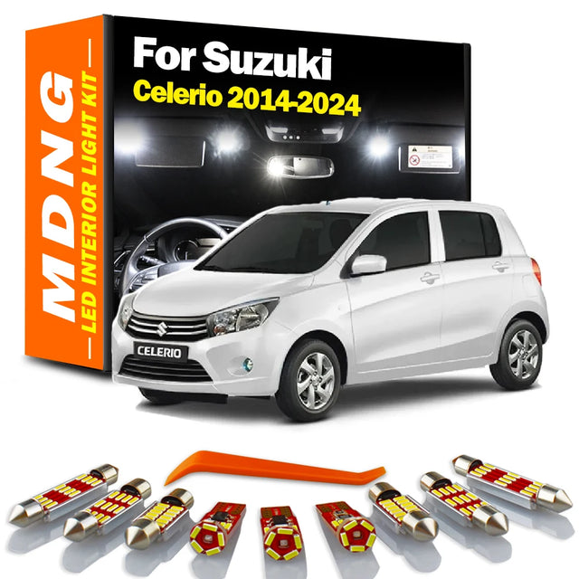 ערכת תאורת LED פנימית לסוזוקי סלריו 2014–2024