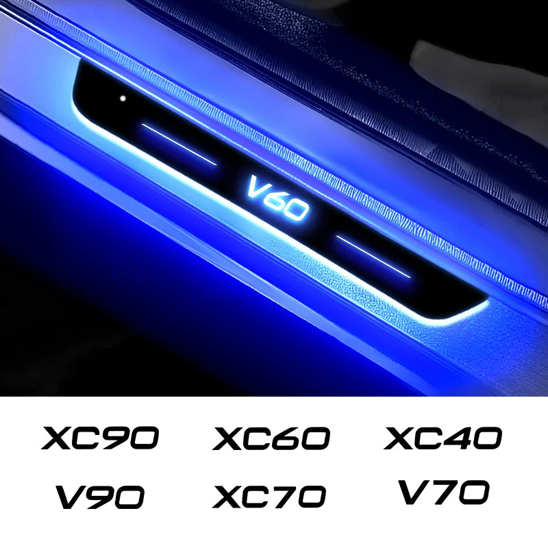 תאורת סף דלת ללא חיווט ל-Volvo XC40, S60 ו-V40