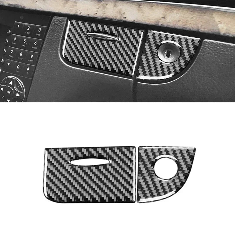 כיסוי נעילת תא כפפות במראה קרבון ל-Mercedes-Benz E-Class W211 ‏2003–2008