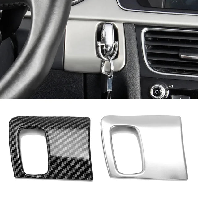 חיפוי במראה קרבון לפתח מפתח ההצתה ל-Audi A5 — שנות 2008–2015 B8 שנות 2009–2016, להגה שמאל