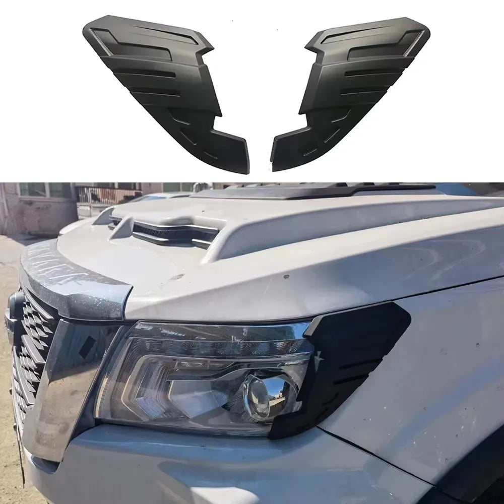 מסגרות ABS שחורות לפנסים הקדמיים לניסאן נווארה NP300