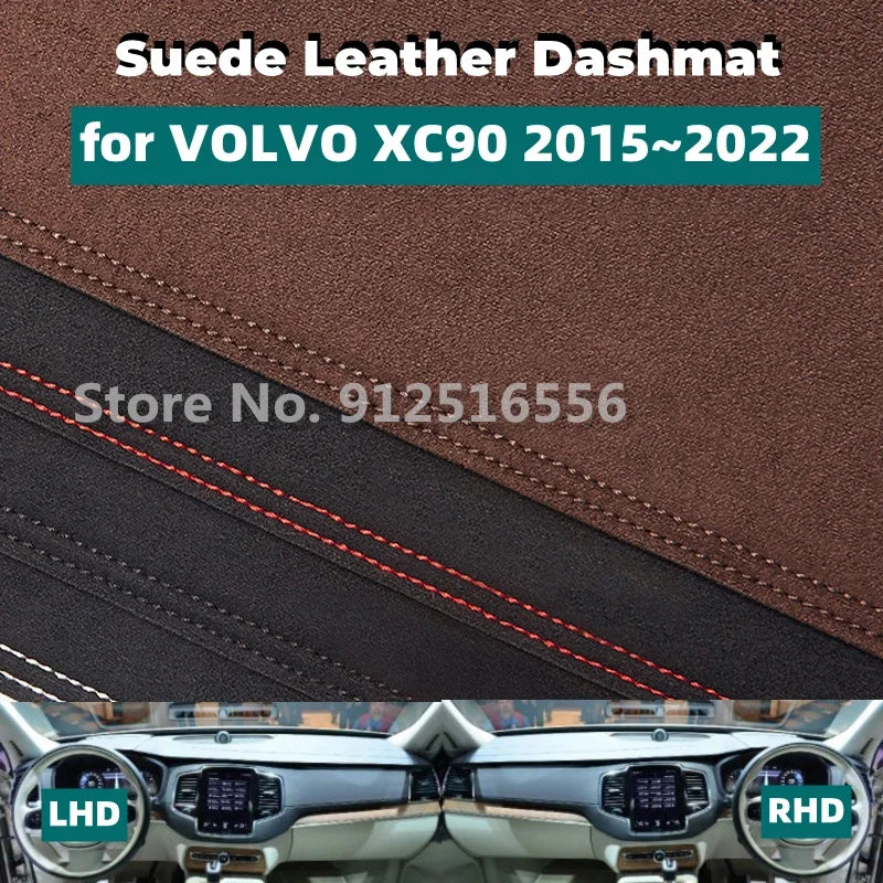 כיסוי דשבורד במראה זמש ל-Volvo XC90 ‏2015–2022