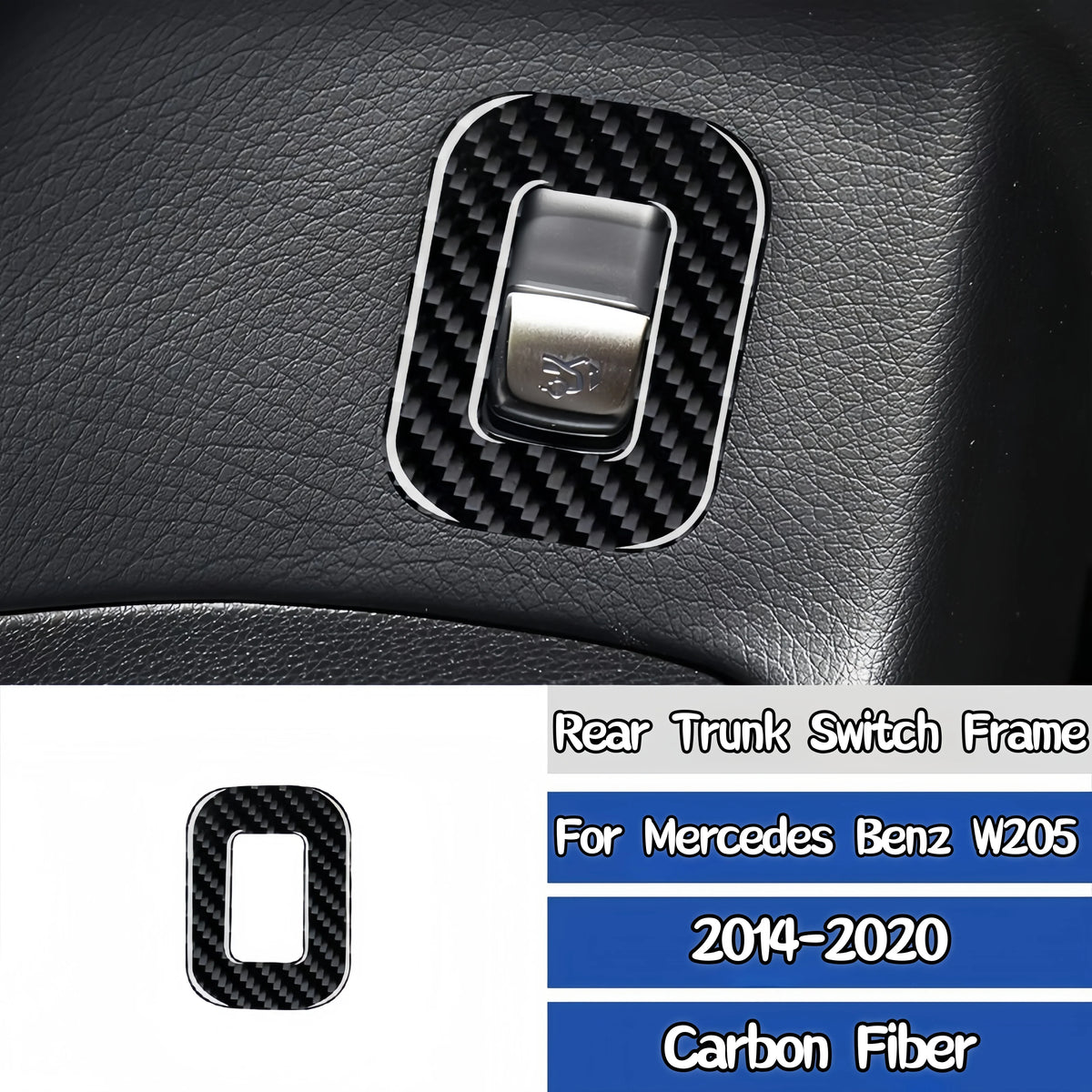 מסגרת במראה קרבון למתג תא המטען ל-Mercedes-Benz C-Class W205 ו-GLC ‏2014–2020
