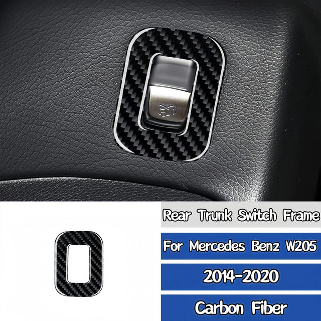 מסגרת במראה קרבון למתג תא המטען ל-Mercedes-Benz C-Class W205 ו-GLC ‏2014–2020