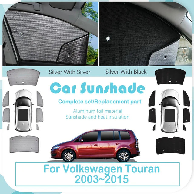 כיסויי הצללה לחלונות ל-Volkswagen Touran — 1T, שנות 2003–2015