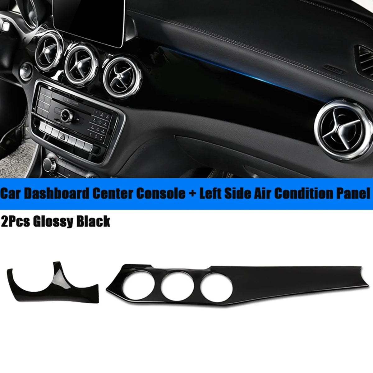 זוג דיפונים לפאנל המיזוג ל-Mercedes-Benz GLA X156 ‏2013–2019 עם הגה שמאלי