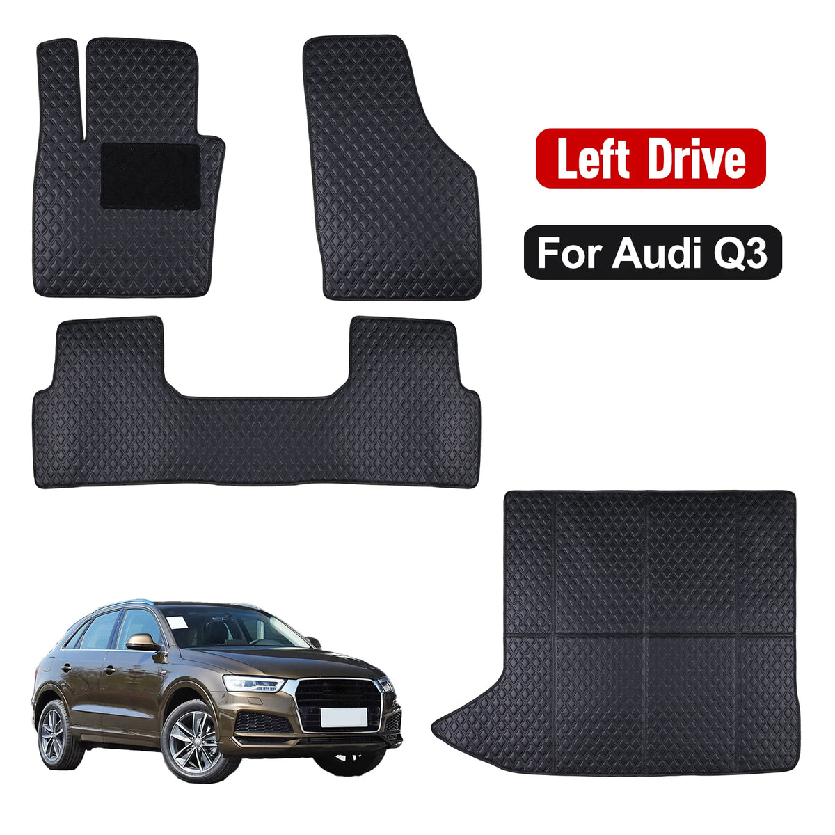 שטיחי רצפה נגד החלקה ל-Audi Q3 — Q3, שנות 2015–2018