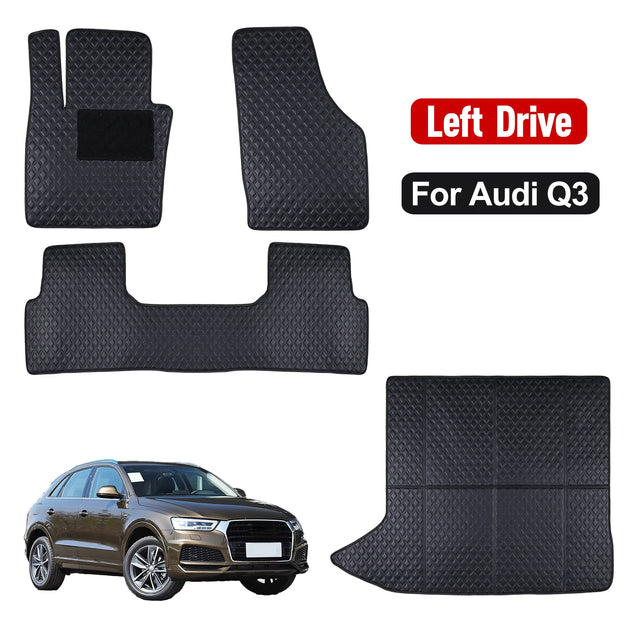 שטיחי רצפה נגד החלקה ל-Audi Q3 — שנות 2015–2018