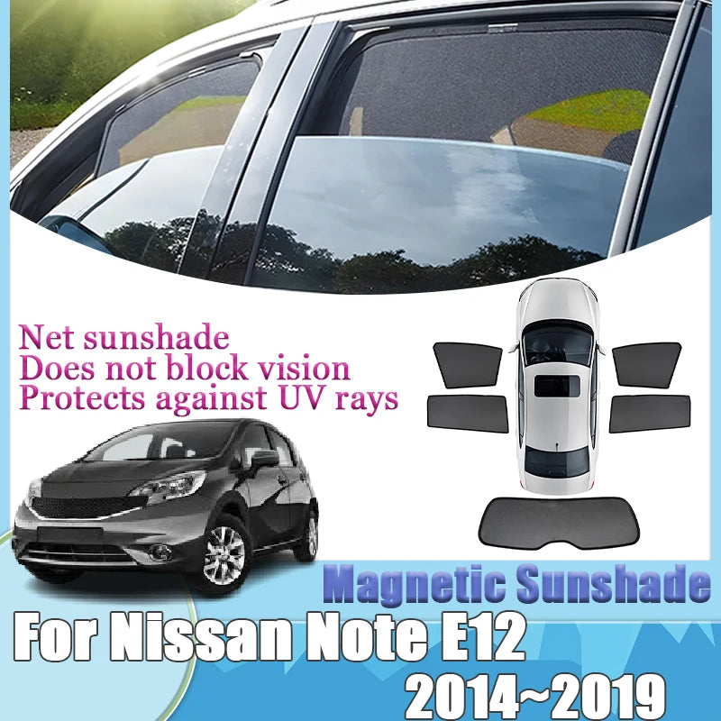 וילונות שמש מגנטיים לחלונות לניסאן נוט E12 2014–2019