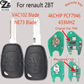 שלט מפתח 433MHz עם שבב PCF7946 לרנו קנגו