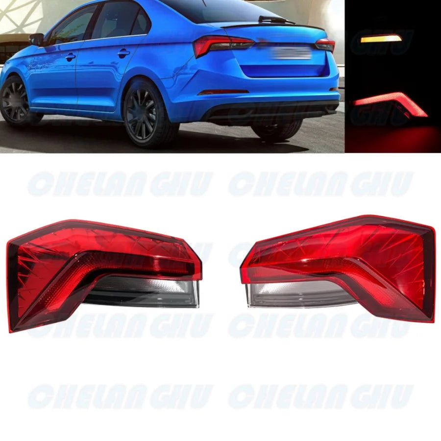 פנס אחורי עם מחבר 3 פינים ל-Skoda Rapid — Rapid בגרסה הרוסית, שנות 2020–2025