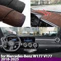 כיסוי דשבורד שחור במראה זמש ל-Mercedes-Benz A-Class W177/V177 ‏2018–2025