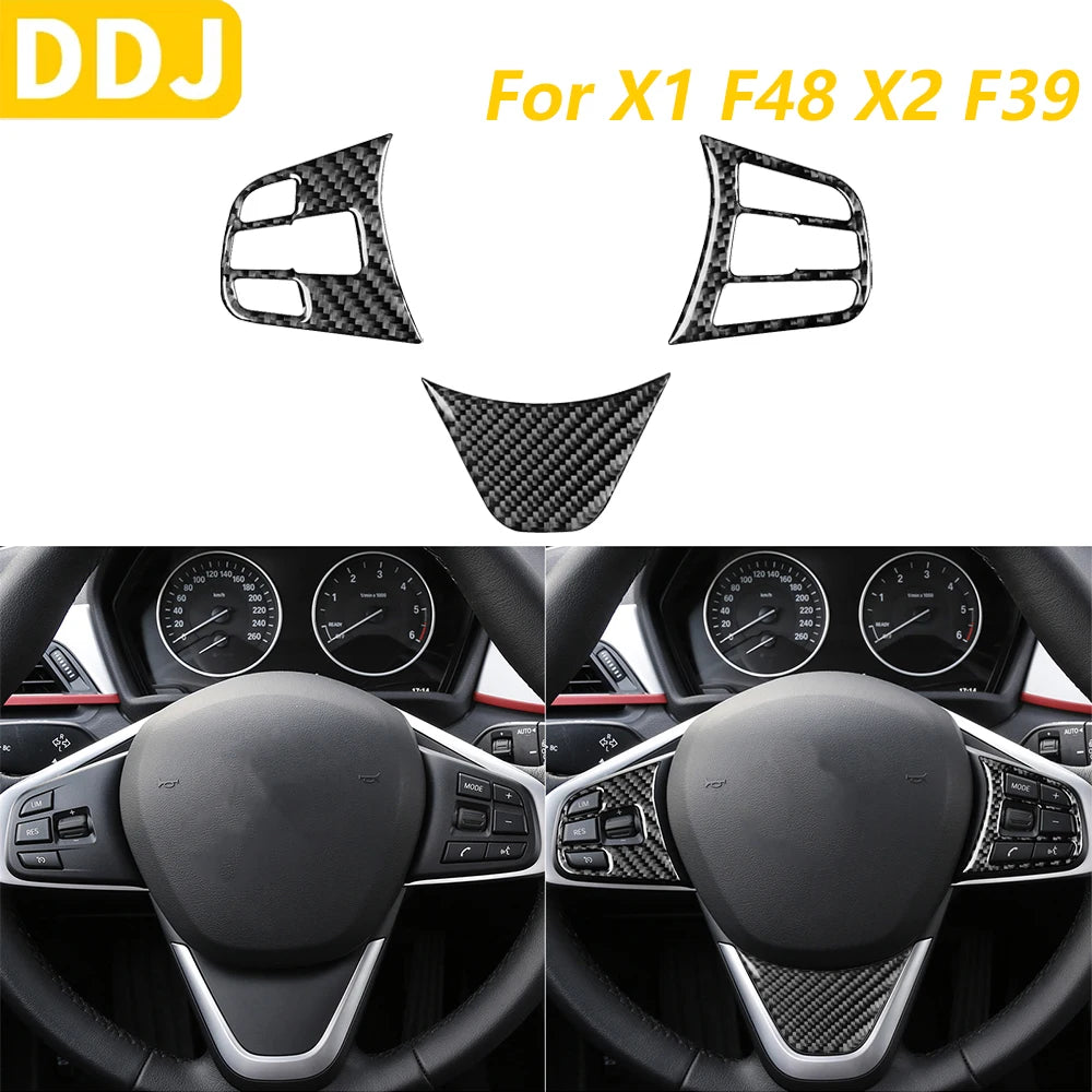 חיפוי במראה קרבון לכפתורי ההגה ל-BMW X2 — X1 F48 ו-X2 F39, שנות 2016–2021