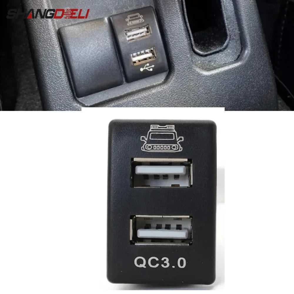 שקע טעינה כפול QC3.0 לסוזוקי ג׳ימני