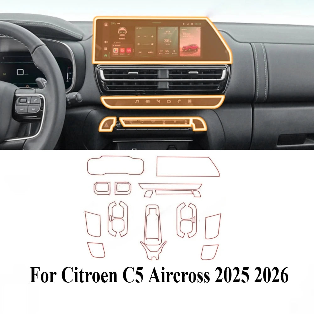 סרט הגנה שקוף לקונסולה לסיטרואן C5 איירקרוס 2025–2026