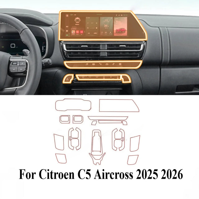 סרט הגנה שקוף לקונסולה לסיטרואן C5 איירקרוס 2025–2026