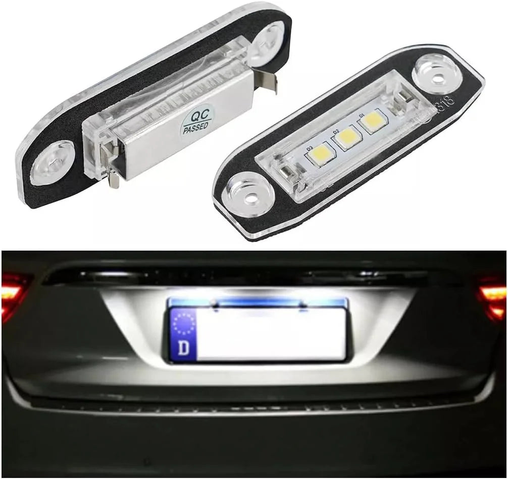 תאורת LED לבנה ללוחית רישוי ל-Volvo XC60 ו-S60